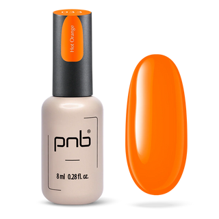 УФ/LED гель-лак для ногтей PNB 033 "ГОРЯЧИЙ ОРАНЖЕВЫЙ" 8ml
