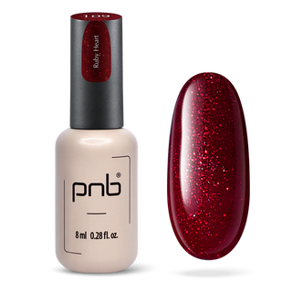 UV/LED гель-лак для ногтей PNB 109 "RUBY HEART" 8ml