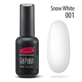 UV/LED гель-лак для ногтей PNB 001 "СНЕЖНАЯ БЕЛИЗНА" 8ml