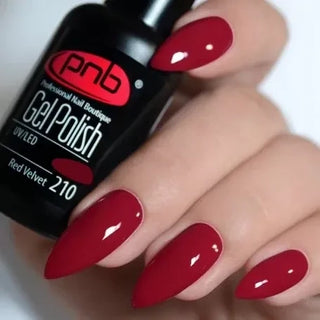 UV/LED гель-лак для ногтей PNB 210 "RED VELVET" 8ml