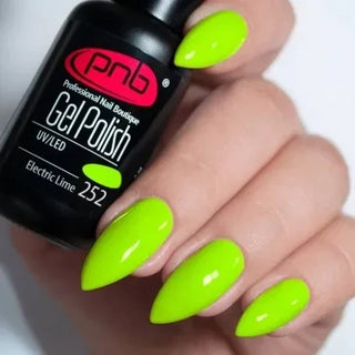Lakier hybrydowy UV/LED PNB 252 "ELECTRIC LIME" 8ml