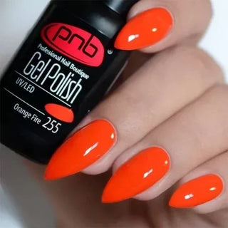 Lakier hybrydowy UV/LED PNB 255 "ORANGE FIRE" 8ml