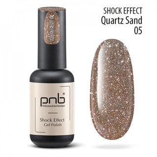 Smalto Gel UV/LED EFFETTO SHOCK 05 Sabbia di Quarzo PNB 8 Ml
