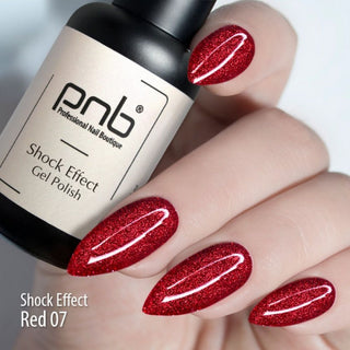 Smalto Gel UV/LED EFFETTO SHOCK 07 Rosso PNB 8 Ml