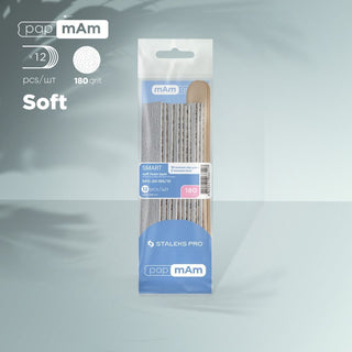 Lime usa e getta papmAm su un supporto morbido grana 180 (10 pezzi) e un supporto in legno (2 pezzi) Staleks Pro Smart 20 DFC-20-180/10