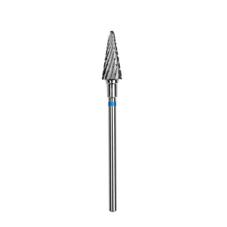 Frez diamentowy do paznokci z węglika spiekanego, "Stożek" niebieski, średnica 6 mm / część robocza 14 mm FT71B060/14