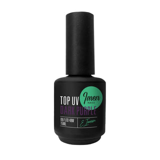 UV/LED kolorowy top Imen ciemny fiolet 2w1 kolor i uszczelniacz 15ml