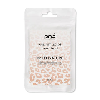 PNB Silicone molds for top shapes Wild Nature Nail Art Molds, Leopard, 12 Stk.