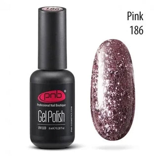 UV/LED Gel Polish Nagellack PNB 186 "STAR WAY PINK "  8ml