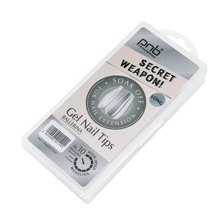GEL NAIL TIPS PNB, BALLERINA, SOAK OFF, LONG