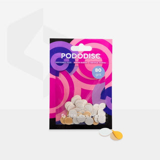 Weiße Ersatz Schleifpads für Podo Disk XS PDF-10W Körnung 80   STALEKS PRO