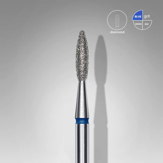 Diamantfräse "Flamme" blau, Durchmesser 2.1 mm / Arbeitsteil 8 mm  FA10B021/8