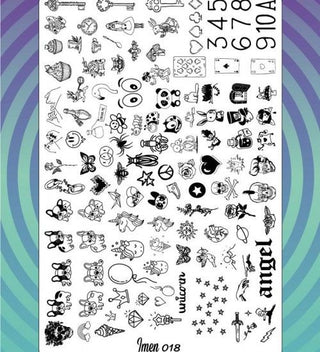 Stamping Platte Schablone Nr. 18 von Imen