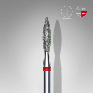 Fresa diamantata "Fiamma" rossa, diametro 2,3 mm / parte lavorante 10 mm FA10R023/10