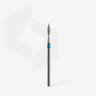 Trapano diamantato per unghie DUO fiamma blu-verde EXPERT diametro testa 2,1 mm / parte lavorante 8 mm FA11BG021/8