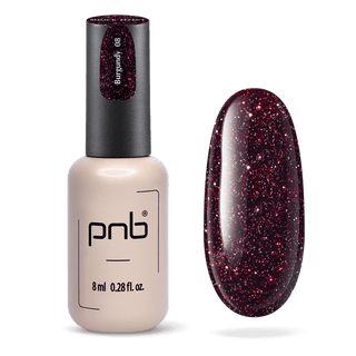УФ/LED гель-лак PNB SHOCK EFFECT 08, бордовый 8 мл