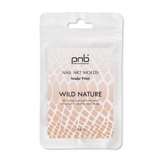 Formy silikonowe PNB do kształtów górnych Wild Nature Nail Art, wzór węża, 12 szt.